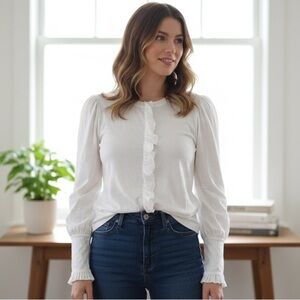 APNY White long Sleeve Top - Size S